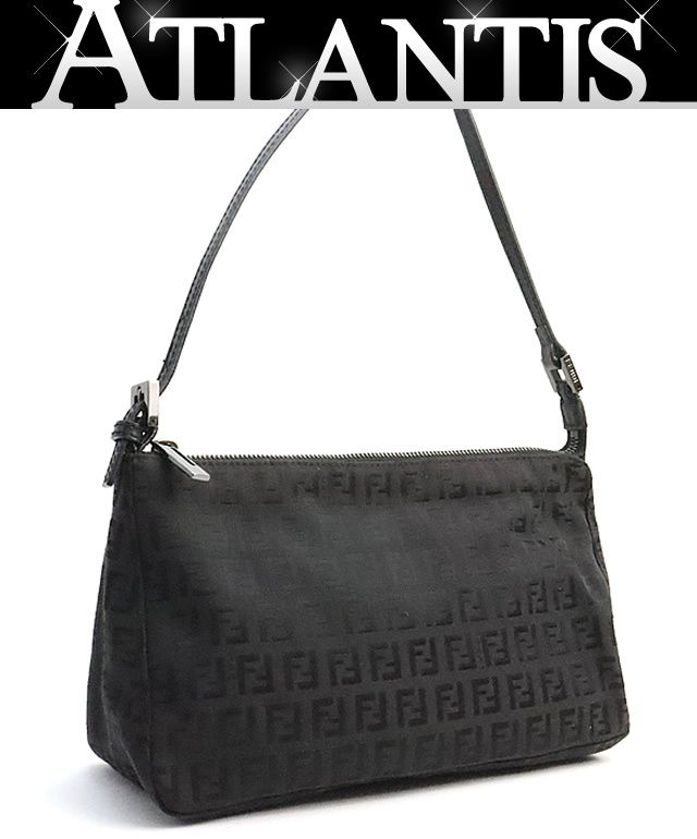 フェンディ FENDI ズッキーノ ミニショルダーバッグ ブラック ナイロン