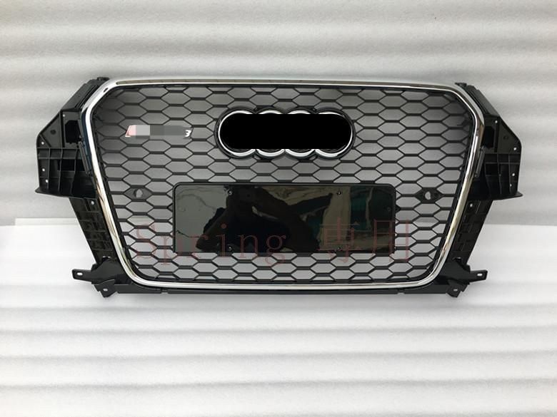 Audi Q3専用 RSQ3フロントグリル 2013-2015年式Q3向け ハニカムデザイン 中網 F