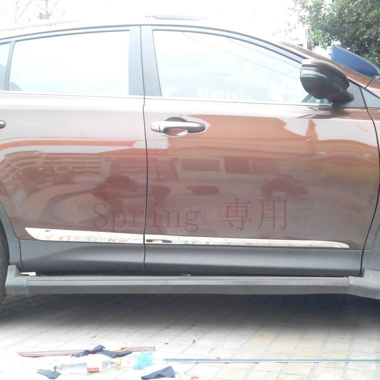 14-18年式 RAV4専用 ドアサイドモール ステンレス鏡面仕上げ ボディ装飾 高級感アップ 車体サイドパネルアクセサリー F 6,418円