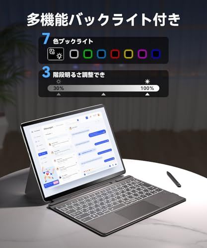 Omikamo サーフェスプロ キーボード ワイヤレス Surface Pro 8/9/10/X/11対応 JIS標準日本語配列 Surface キーボードBluetooth 5.3 トラックパッド ペン2収納可能 Typ-C充電式 カバー兼 29a01d78