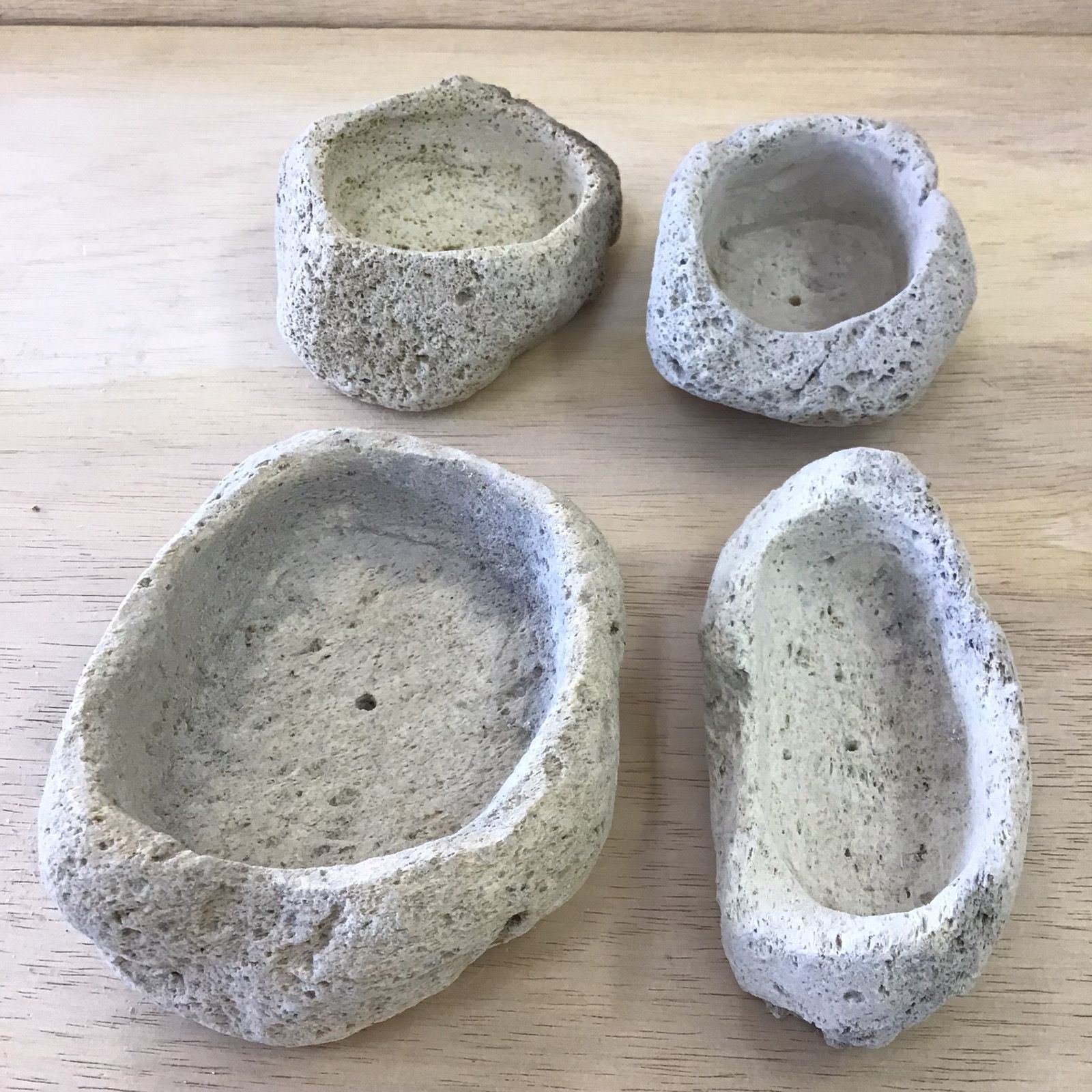 アイテラスの軽石鉢 4点セット｜軽量＆通気性抜群｜観葉植物や多肉植物