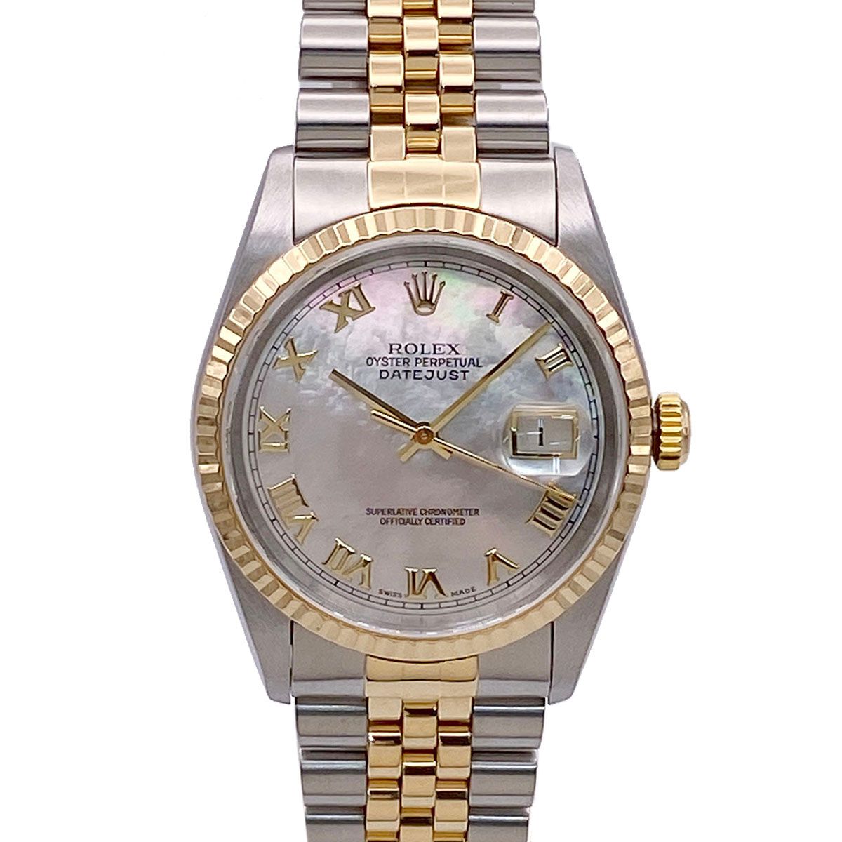 ROLEX ロレックス デイトジャスト ホワイトシェル MOP ローマ数字 P番