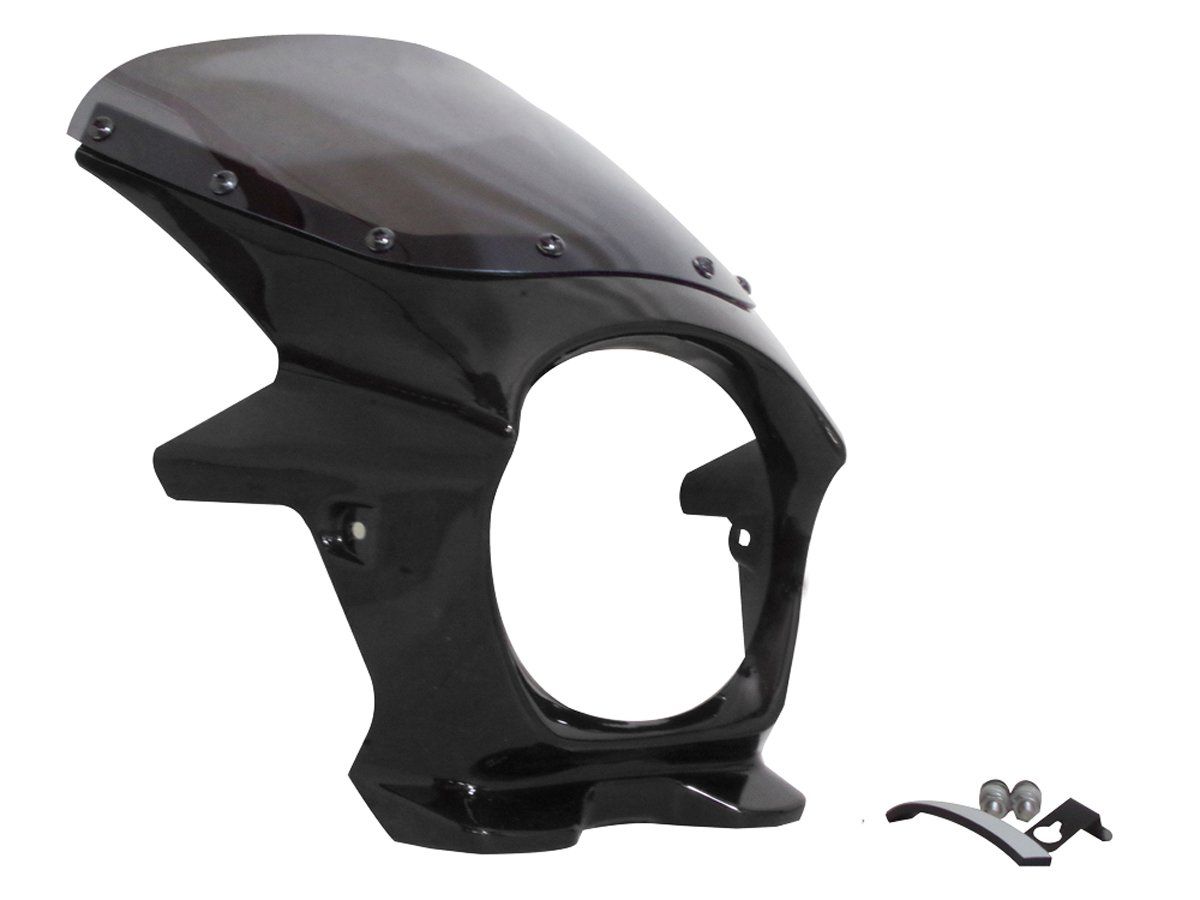 新品 ワールドウォーク Z900RS用ビキニカウル メタリックスパークブラック タイプRスクリーン仕様 スモーク ds-06r-2