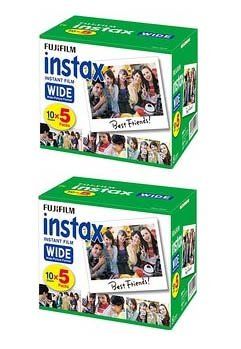 富士フイルム インスタントカラーフィルム Instax Wide 5パック×2（100枚分）ｍａ