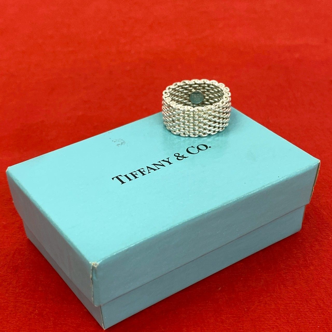 極 美品 TIFFANY&Co. ティファニー ヴィンテージ サマセット リング シルバー925 12号 指輪 アクセサリー シルバー 36007