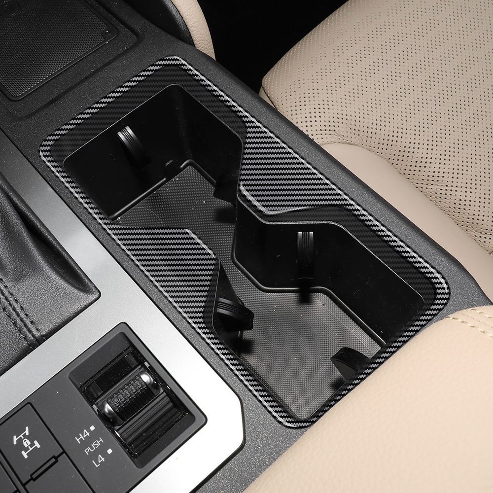 【送料無料】24款 トヨタ プラド LC250 専用 ABS製センターコンソールカップホルダーフレーム 左右共通 ドレスアップ インテリア カスタム おしゃれ クローム調 高級感 アクセサリー パーツ ギフト