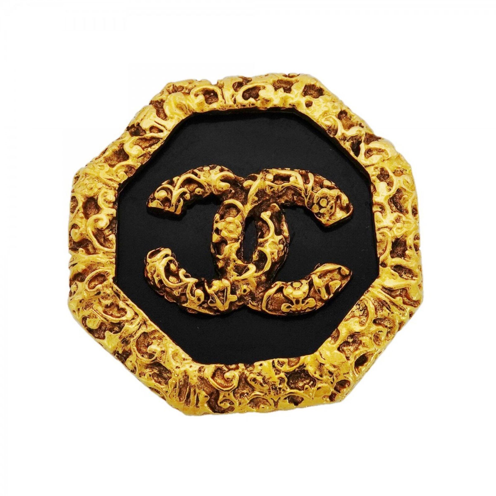 シャネル(Chanel) シャネル ブローチ ココマーク 溶岩モチーフ GP