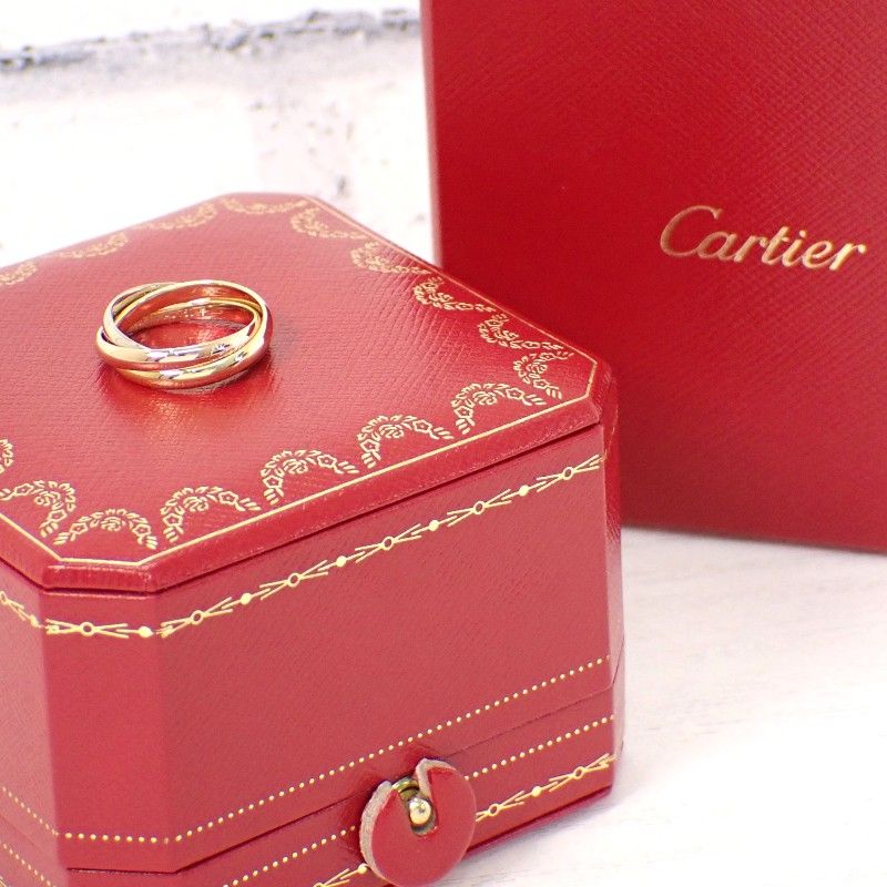 カルティエ CARTIER トリニティリング 8号 B4235148 指輪 K18イエローゴールド K18ピンクゴールド K18ホワイトゴールド 18金 レディース 保証書付属 人気【中古】【Aランク】