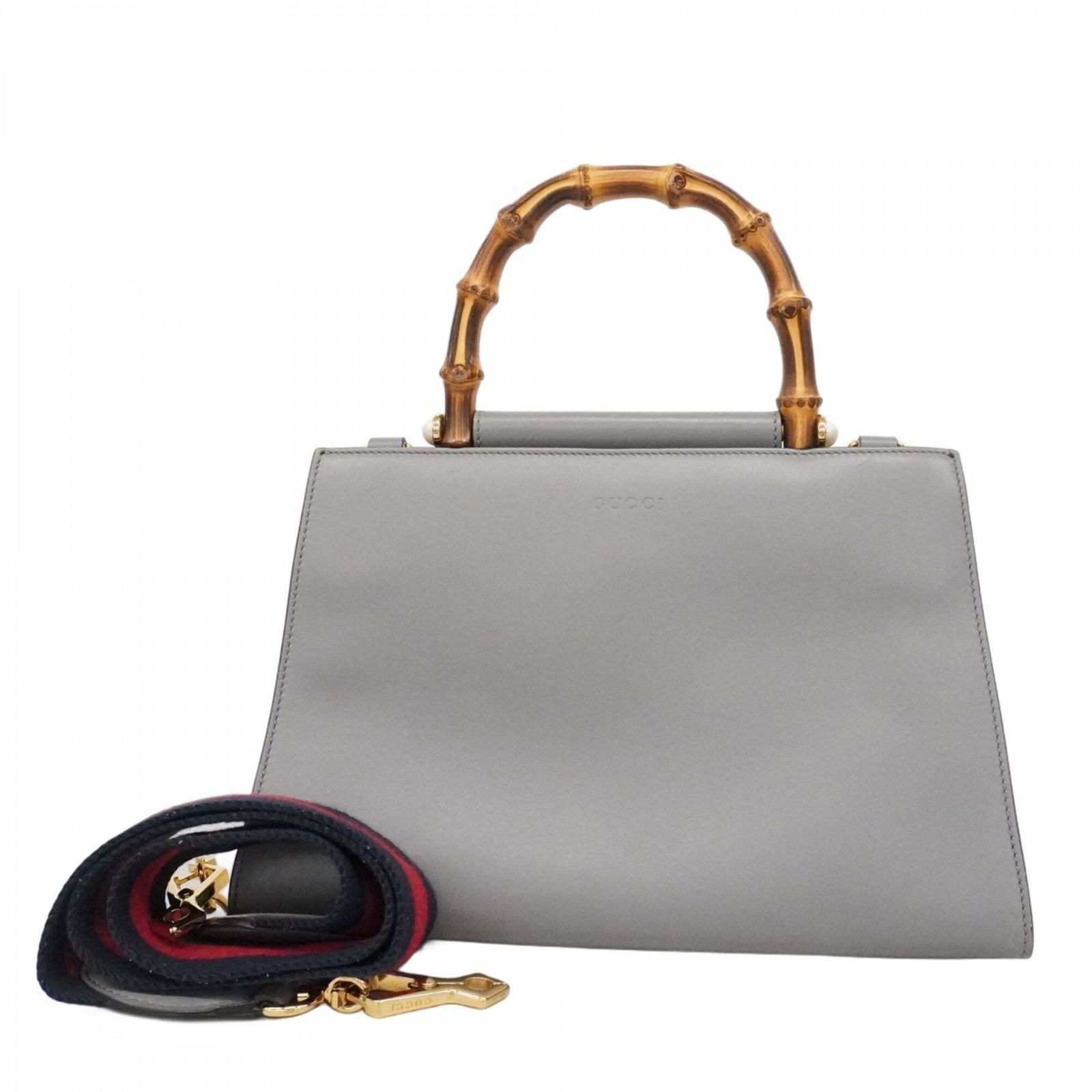 グッチ(Gucci) グッチ ハンドバッグ バンブー 459076 レザー グレー レディース