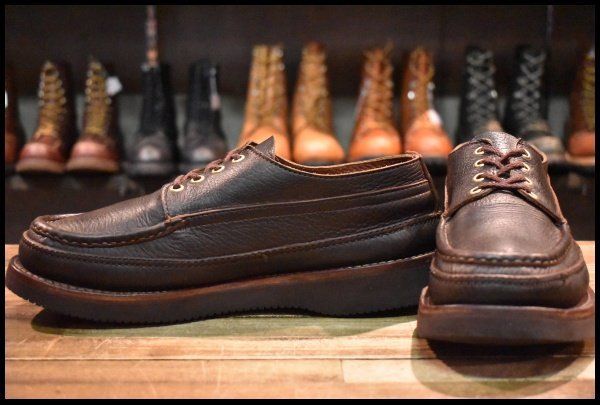 【9E 美品】RUSSELL MOCCASIN ラッセルモカシン フィッシングオックスフォード ブラウン ダブルバンプ ブーツ HOPESMORE【GE180】