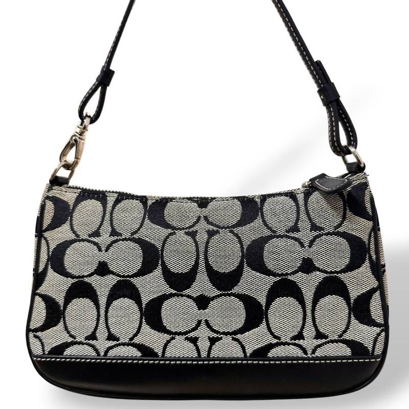 美品☆COACH コーチ☆ハンドバッグ アクセサリーポーチ シグネチャー