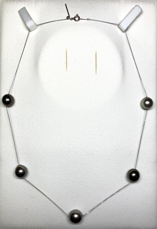Pt950 真珠 ネックレス 約9.3-10.1mm リメイクジュエリー