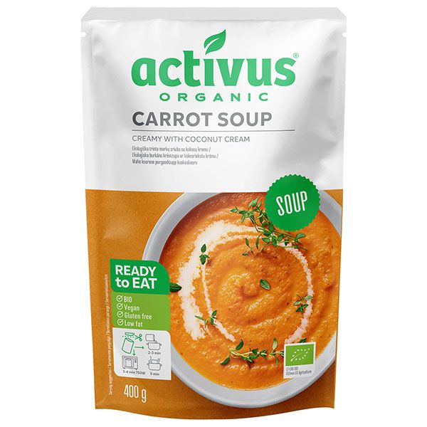むそう商事 activus OG キャロット スープ 400g×10袋入×(2ケース)| 送料無料 キャロット スープ 有機スープ 無添加 オーガニック 人参 ストック 惣菜 簡単 おかず 洋食 ケース買い まとめ買い 業者 仕入れ 大量 即席 こだわり 自然