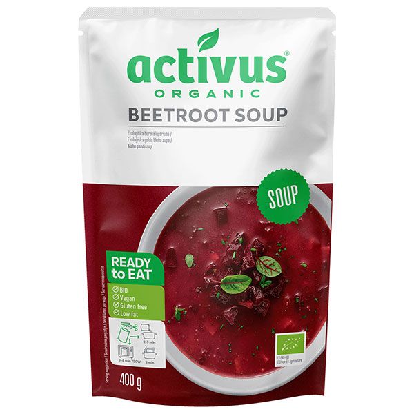 むそう商事 activus OG ビーツ スープ 400g×10袋入| 送料無料 ビーツ スープ 有機スープ 無添加 オーガニック ストック 惣菜 簡単 おかず 洋食 ケース買い まとめ買い 業者 仕入れ 大量 即席 こだわり 自然 健康