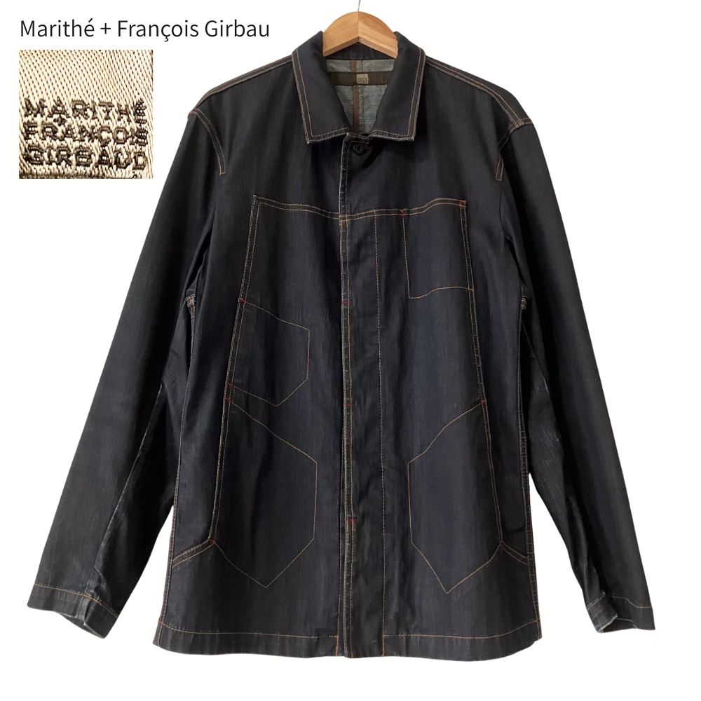 希少】Marithe Francois Girbaud Denim Jacket M Black マリテ