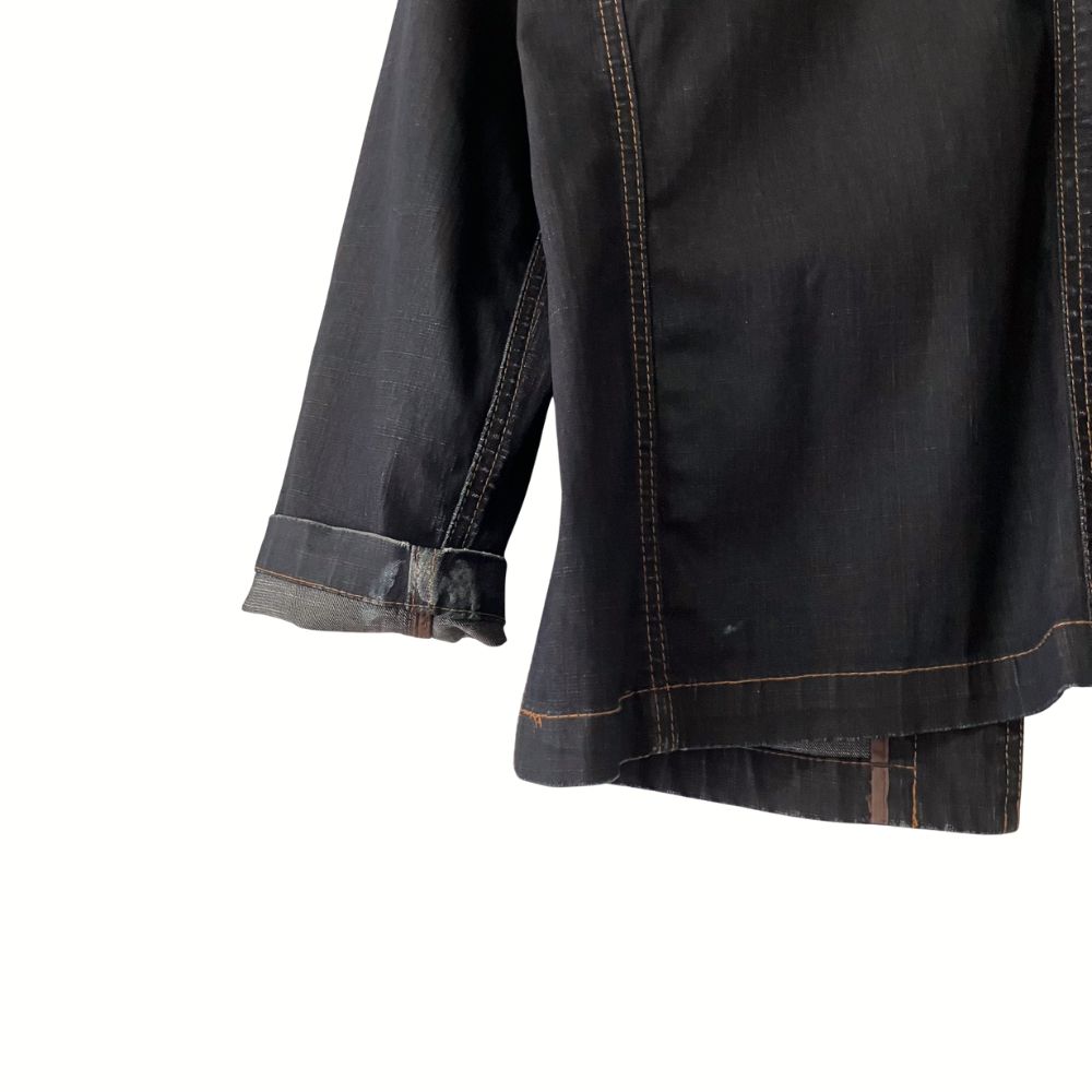 希少】Marithe Francois Girbaud Denim Jacket M Black マリテ
