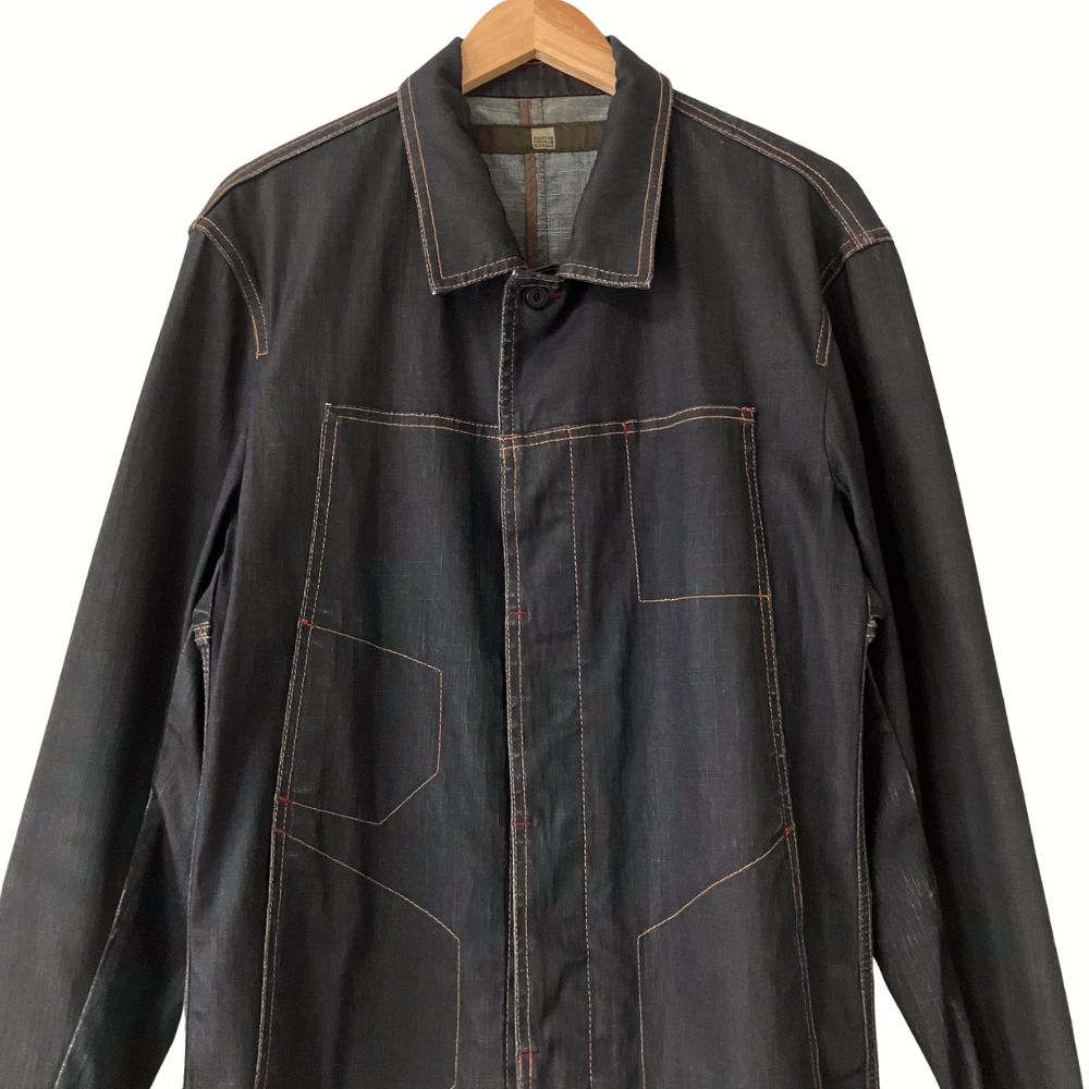希少】Marithe Francois Girbaud Denim Jacket M Black マリテ