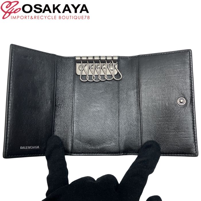 良品 BALENCIAGA バレンシアガ シグネチャー 6連 キーケース BB 良品 BALENCIAGA バレンシアガ シグネチャー 6連 キーケース BB