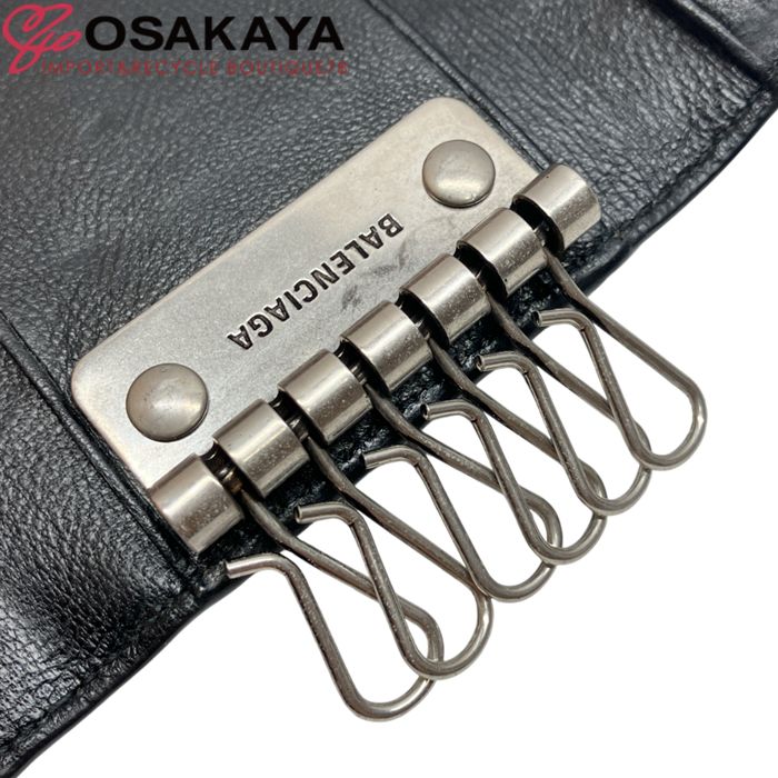 良品 BALENCIAGA バレンシアガ シグネチャー 6連 キーケース BB