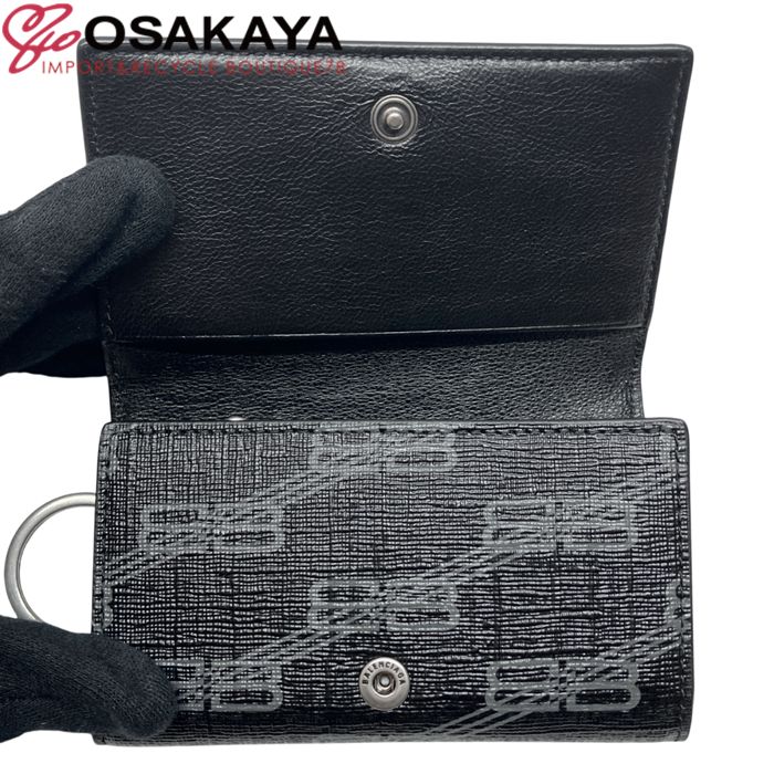 良品 BALENCIAGA バレンシアガ シグネチャー 6連 キーケース BB