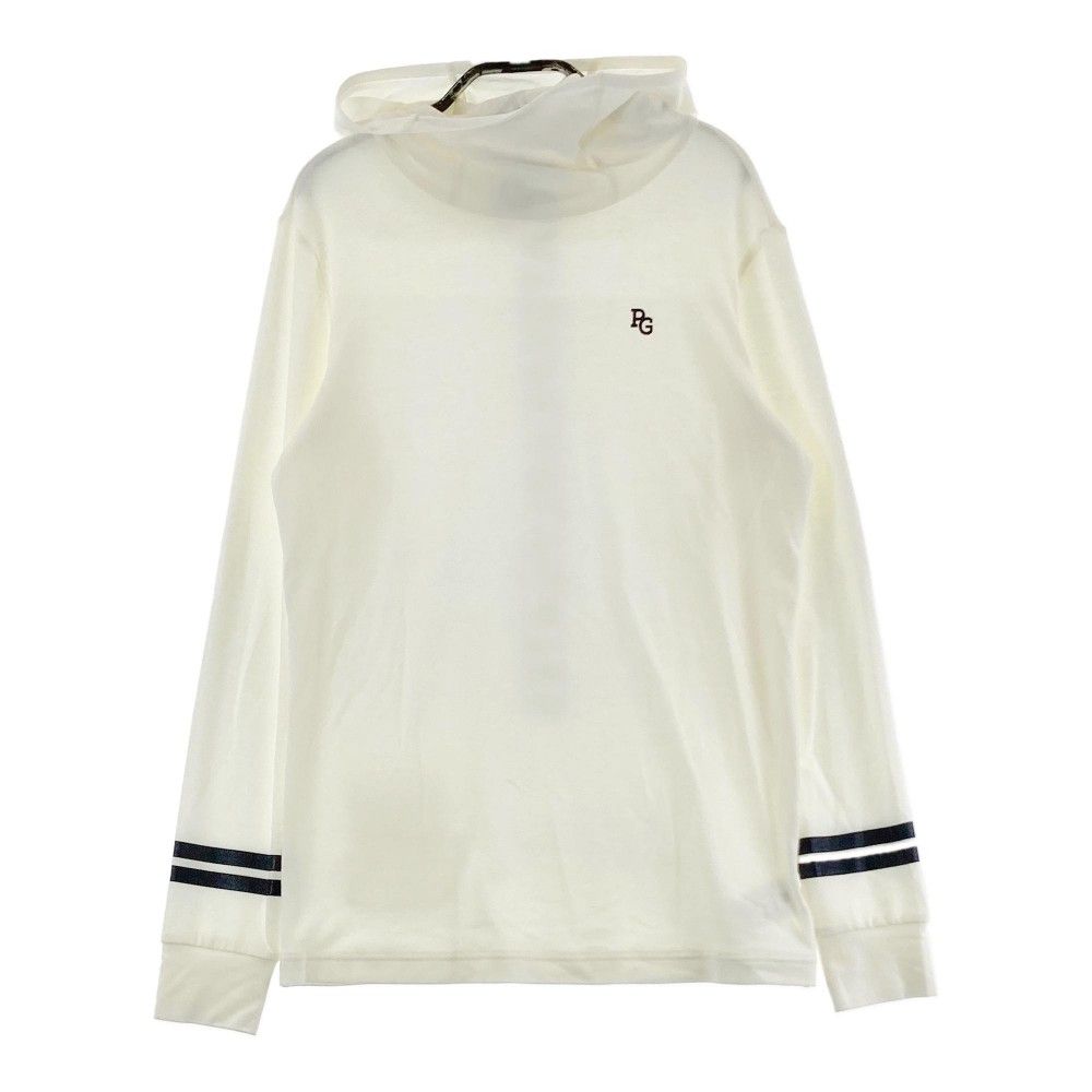 サイズ：1 PEARLY GATES パーリーゲイツ 2023年モデル フード付 長袖Tシャツ ホワイト系 [240101155055]# ゴルフウェア レディース ストスト