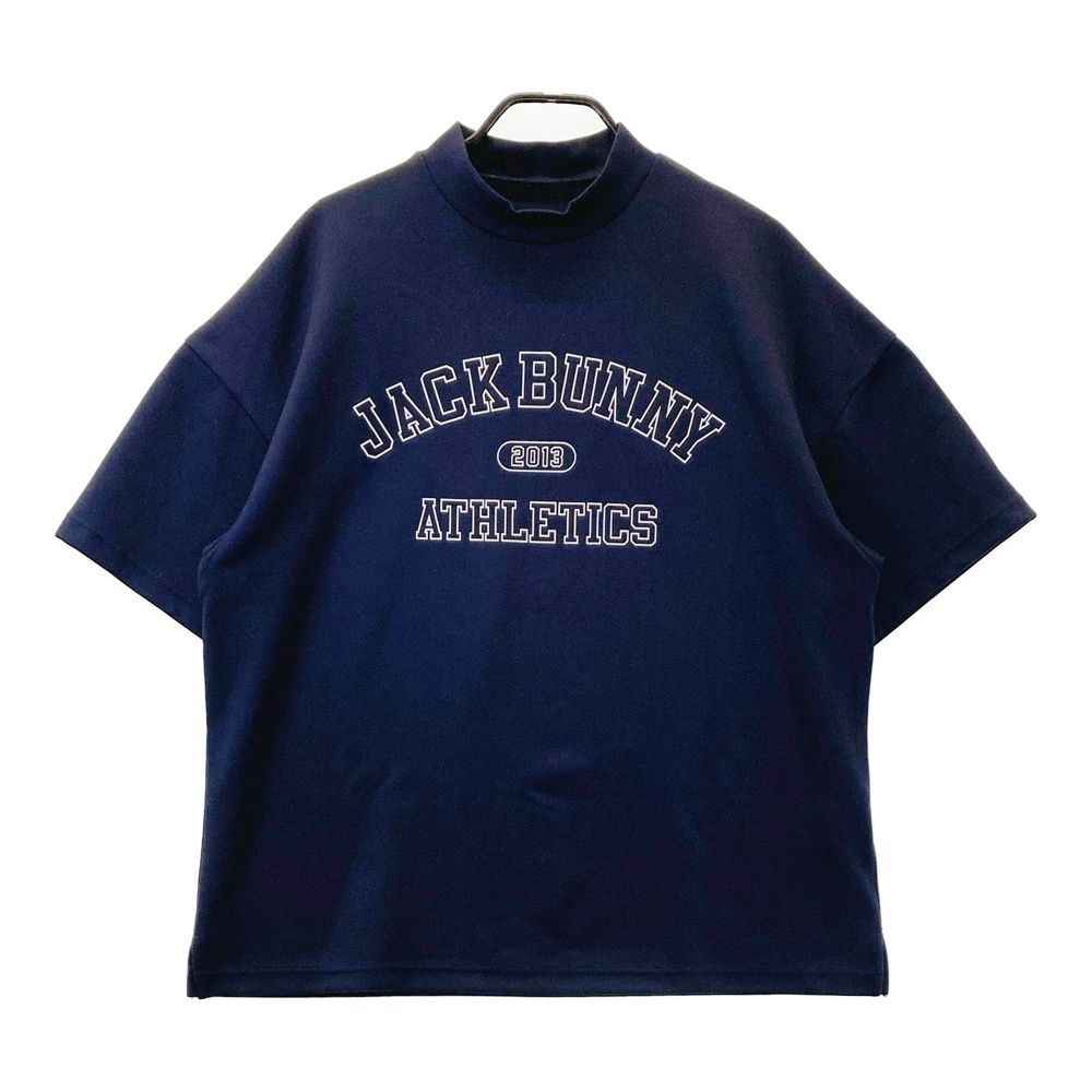 サイズ：5 JACK BUNNY ジャックバニー モックネック半袖Tシャツ ネイビー系 [240101640433] ゴルフウェア メンズ ストスト