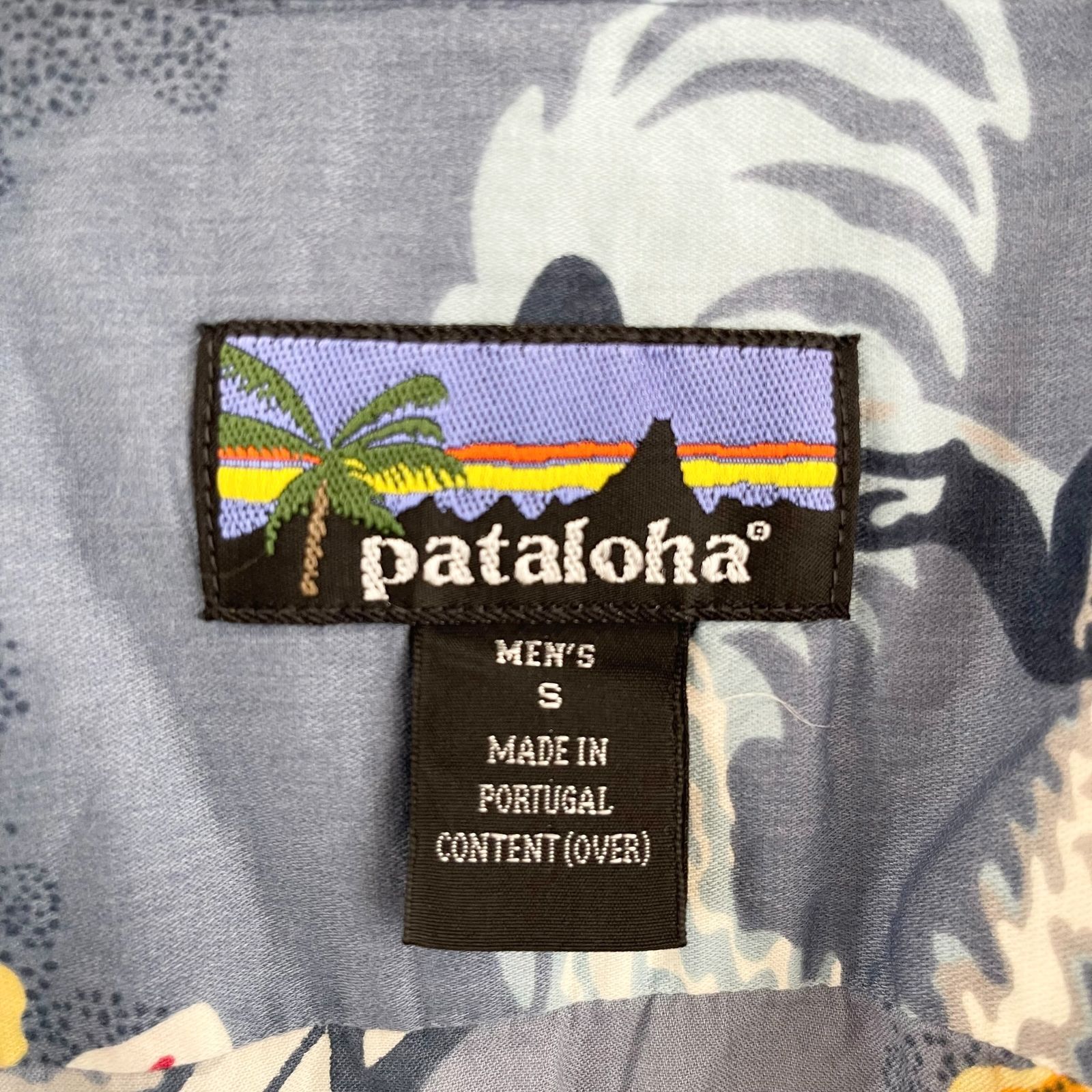 良品 パタゴニア Patalohaオーガニックコットン ブルー花柄 S