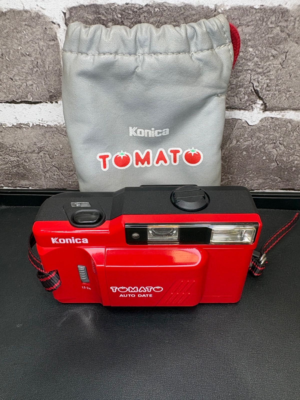 ☆Konica TOMATO AUTO DATE コンパクトフィルムカメラ レッド ケース付
