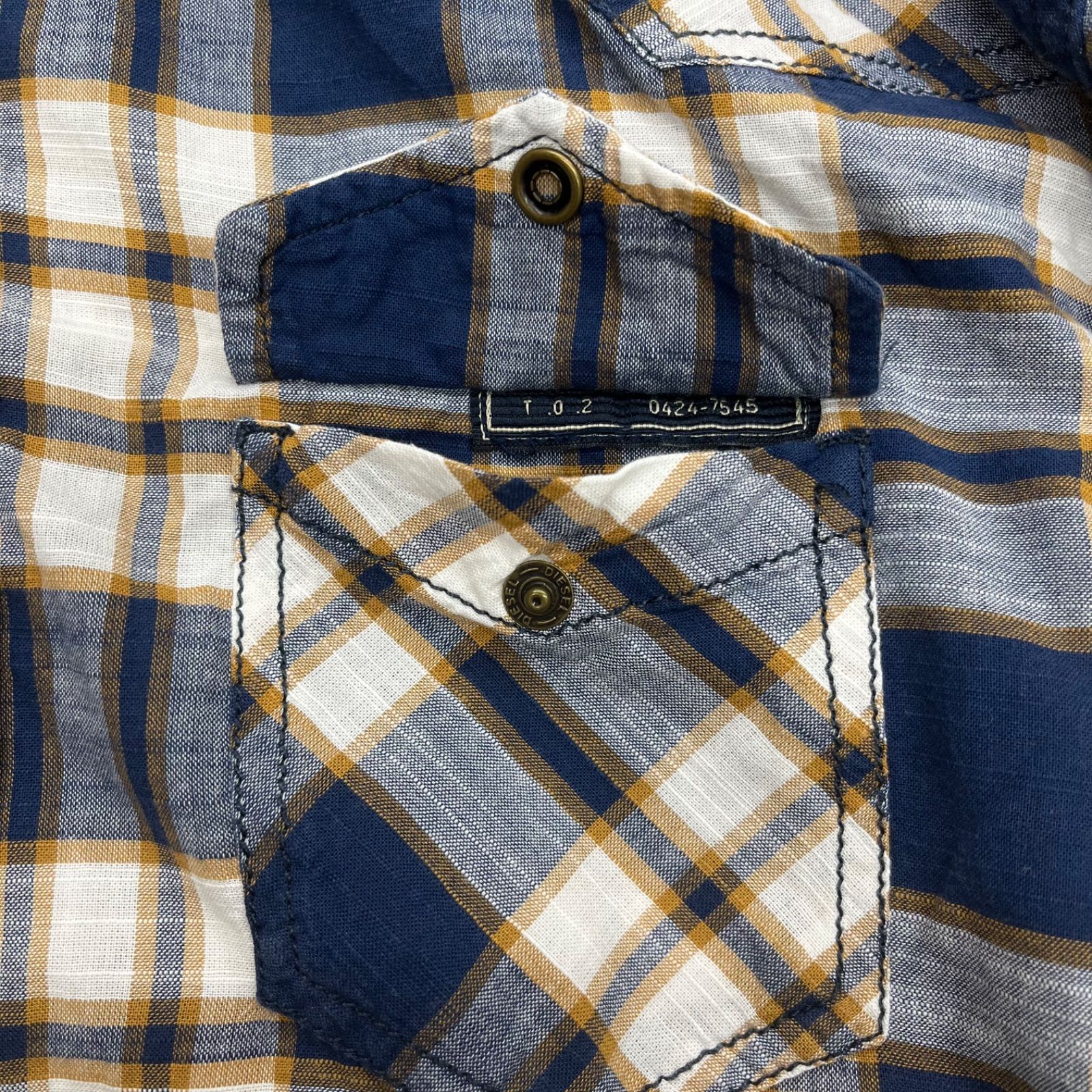 DIESEL ディーゼル 長袖 シャツ チェック柄 総柄 マルチカラー 