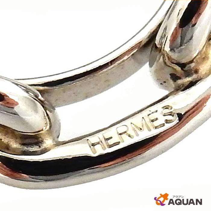 エルメス HERMES シェーヌダンクル スカーフリング シルバーカラー