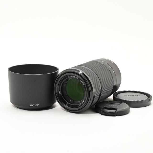 ＜良品＞ SONY E 55-210mm F4.5-6.3 OSS SEL55210 ブラック｜APS-C望遠ズームレンズ｜Eマウント｜動作良好｜外観非常に綺麗｜薄カビ・結露跡あり｜付属品あり