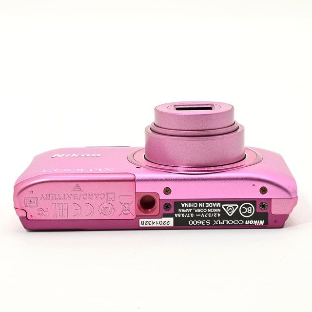 並品＞ Nikon COOLPIX S3600 アザレアピンク S3600PK｜デジタルカメラ