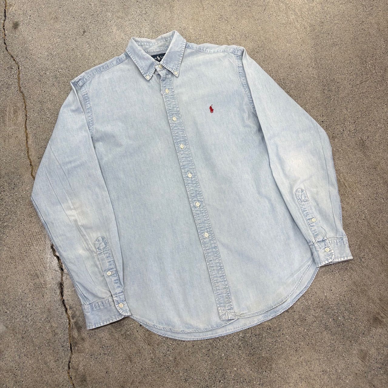 【Polo by Ralph Lauren】90s Denim Shirt L 