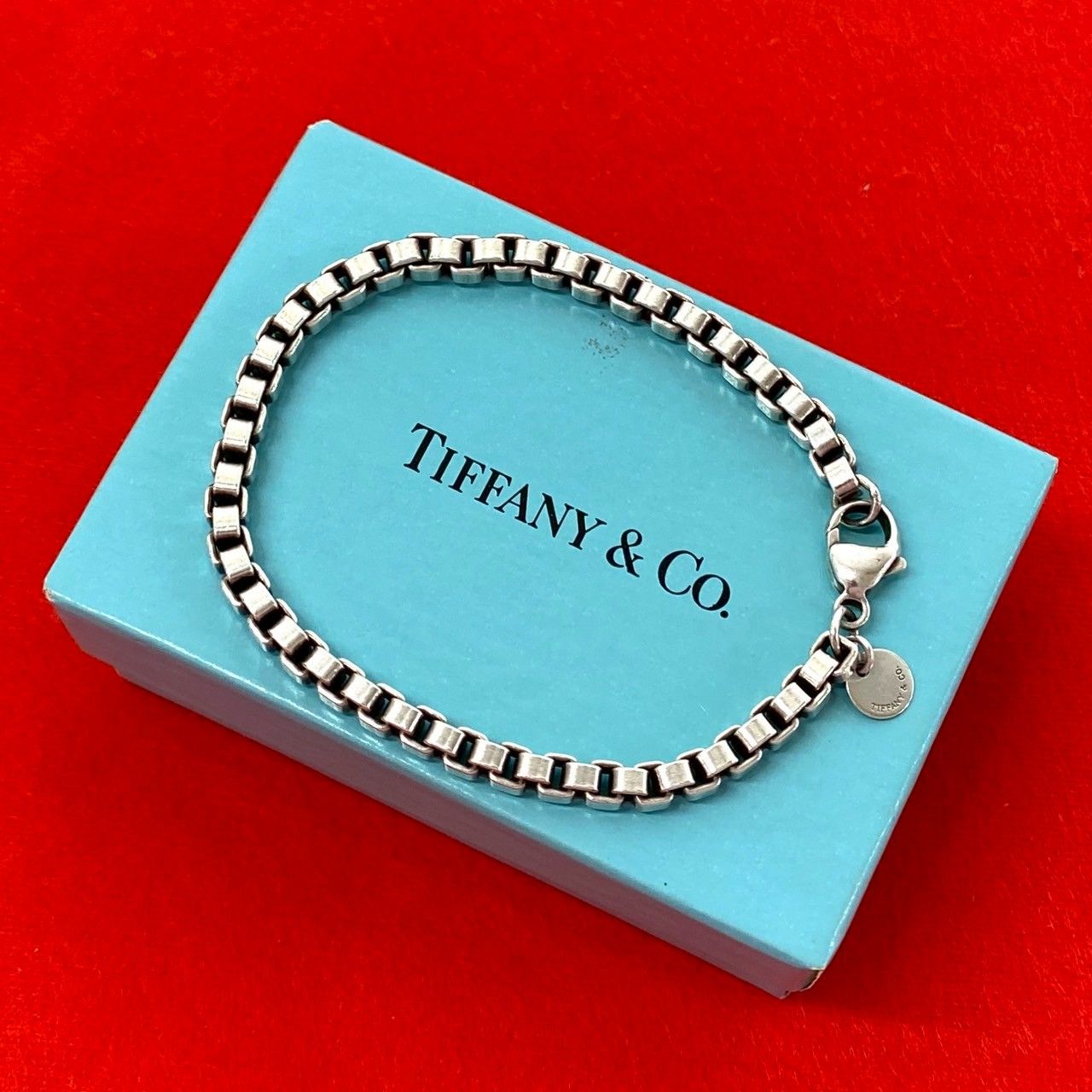 極 美品 TIFFANY&Co. ティファニー ベネチアン ブレスレット シルバー925 アクセサリー シルバー 23747