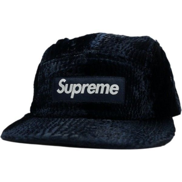 Size【フリー】 SUPREME シュプリーム 16AW Croc Embossed Velvet Camp Cap Navy キャンプキャップ 紺 【中古品-良い】 30008095