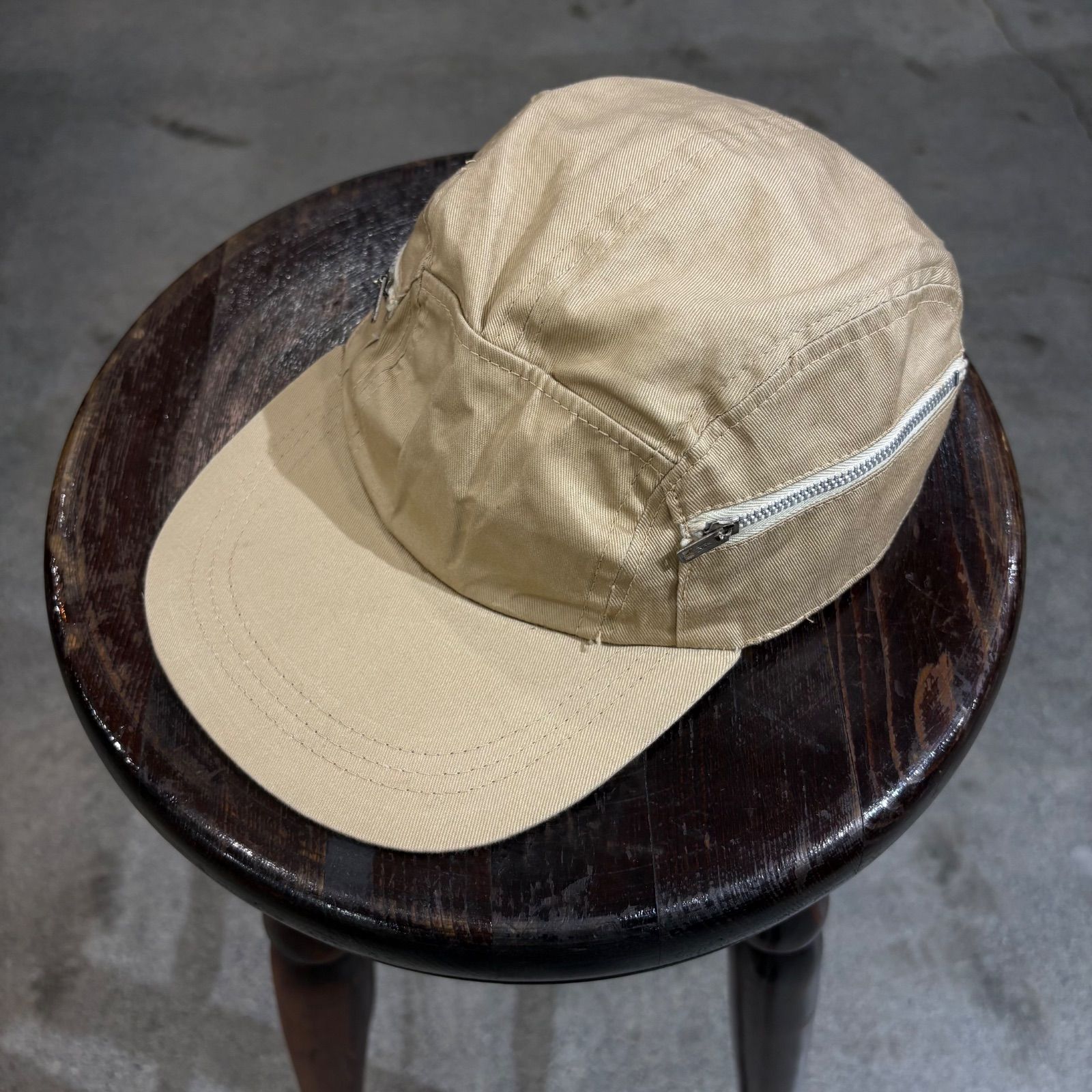 【Unknown】70s Cotton Twill Side Zip Cap 