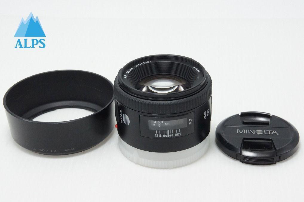 良品 MINOLTA ミノルタ AF 50mm F1.4 NEW Second version SONY ソニー αマウント 単焦点レンズ フード付 260513u