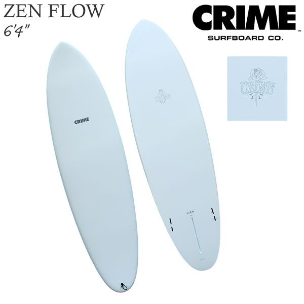 クライム ゼン フロー CRIME ZEN FLOW MID 6’4” SILVER 2 FCS2 BOX + シングルフィン サーフボード ミッドレングス クライム ゼン フロー CRIME ZEN FLOW MID 6’4” SILVER 2 FCS2 BOX + シングルフィン サーフボード ミッドレングス