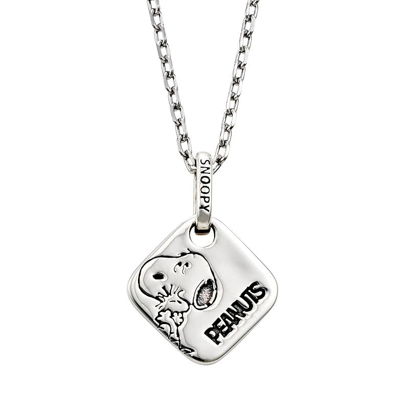 [ホワイトクローバー] スヌーピー PEANUTS ネックレス シルバー925 サージカルステンレス いぶし加工 PNT-N003SV