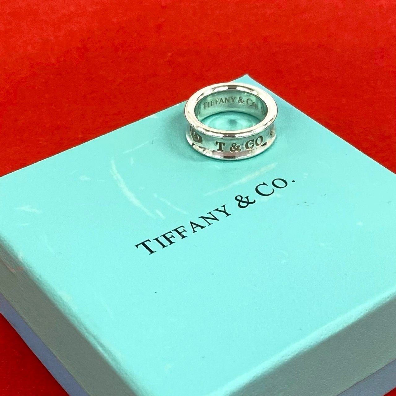 極 美品 TIFFANY&Co. ティファニー ナロー リング シルバー925 7号 指輪 アクセサリー シルバー 27967
