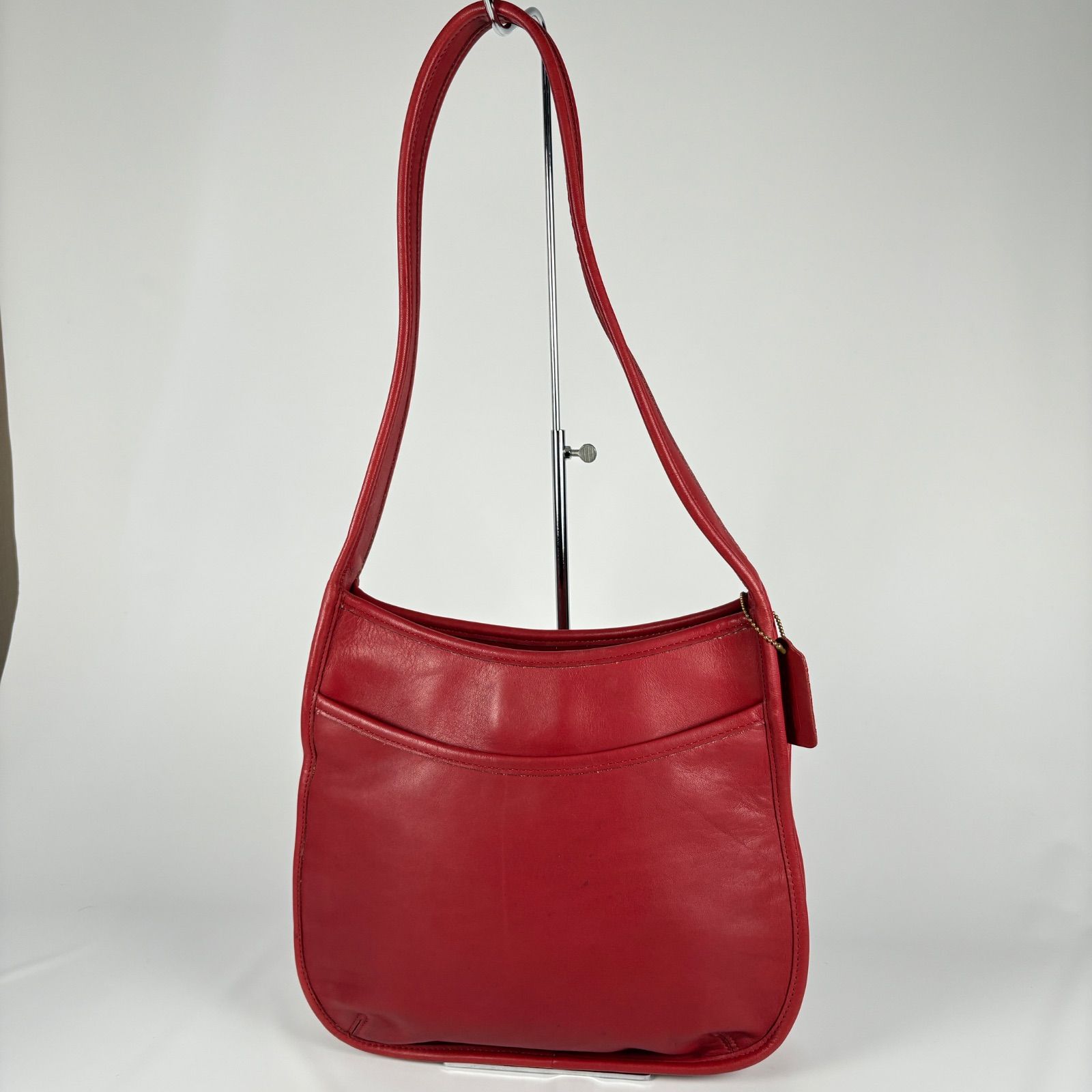 COACH コーチ ワンショルダーバッグ エルゴ ホーボー レッド チャーム
