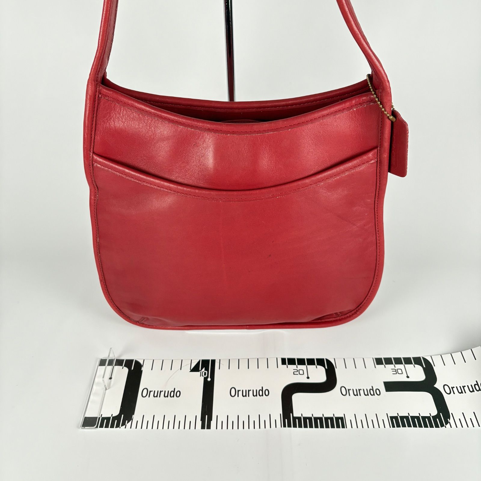 COACH コーチ エルゴ 9047 レザー ワンショルダーバッグ 赤 - メルカリ