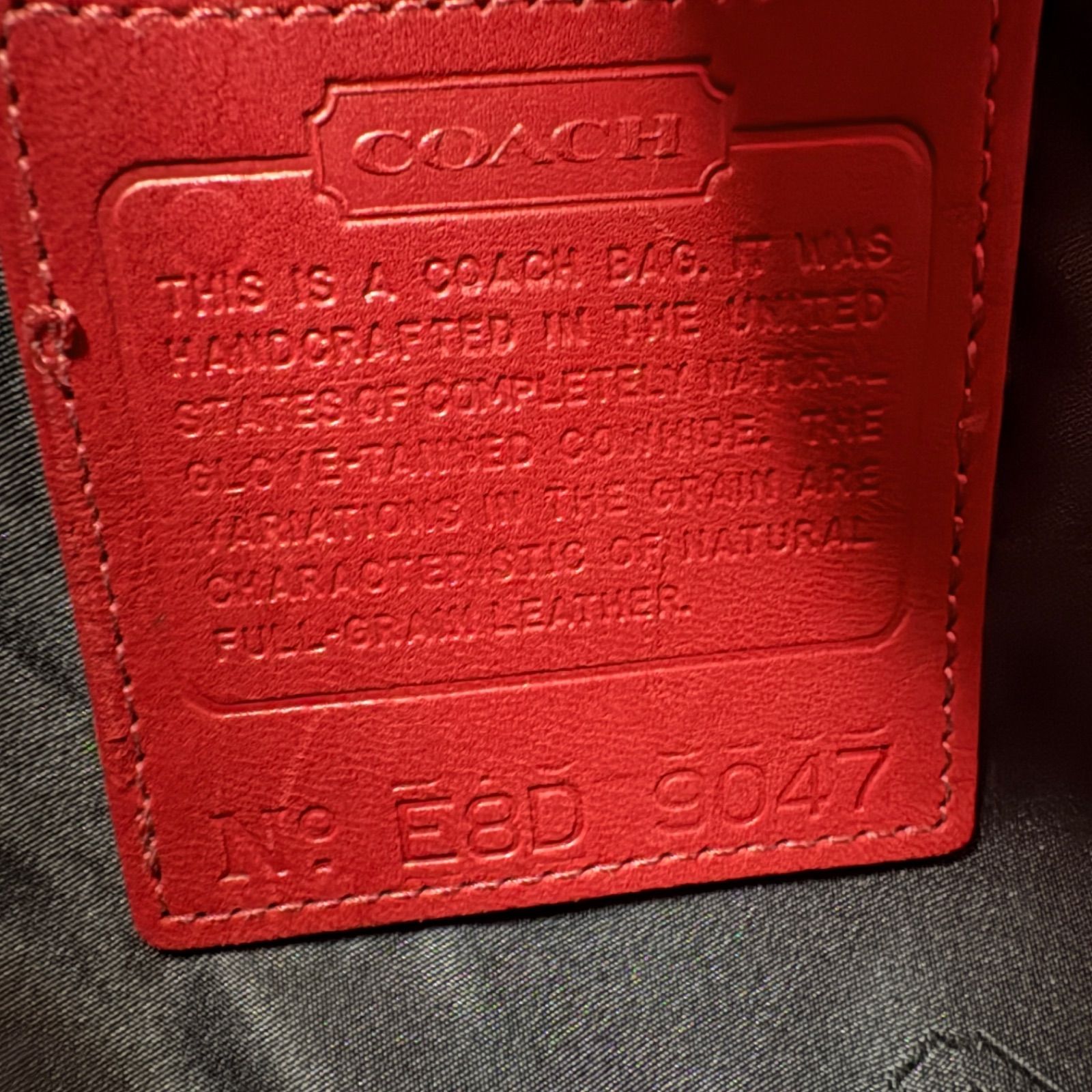 COACH コーチ エルゴ 9047 レザー ワンショルダーバッグ 赤 - メルカリ
