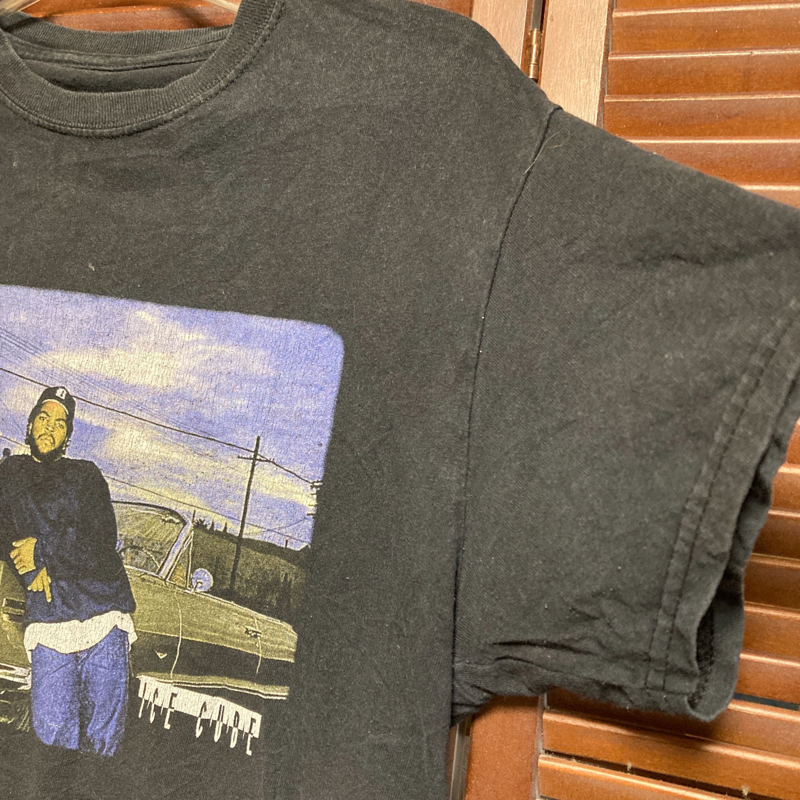 ラップ Tシャツ アイスキューブ ICE CUBE ラッパー ヒップホップ 黒 L