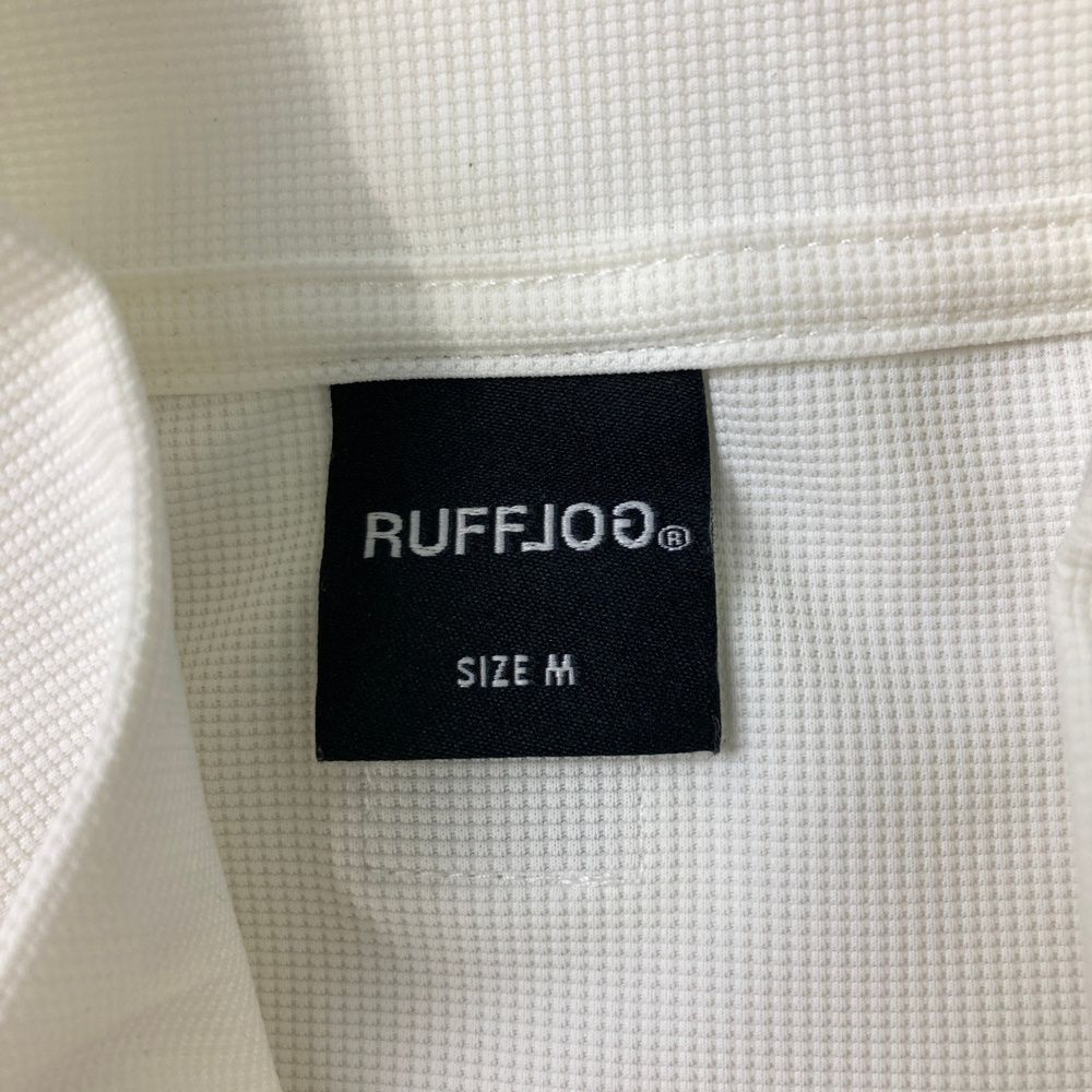 サイズ：M RUFFLOG ラフロッグ モックネック半袖Tシャツ ホワイト系