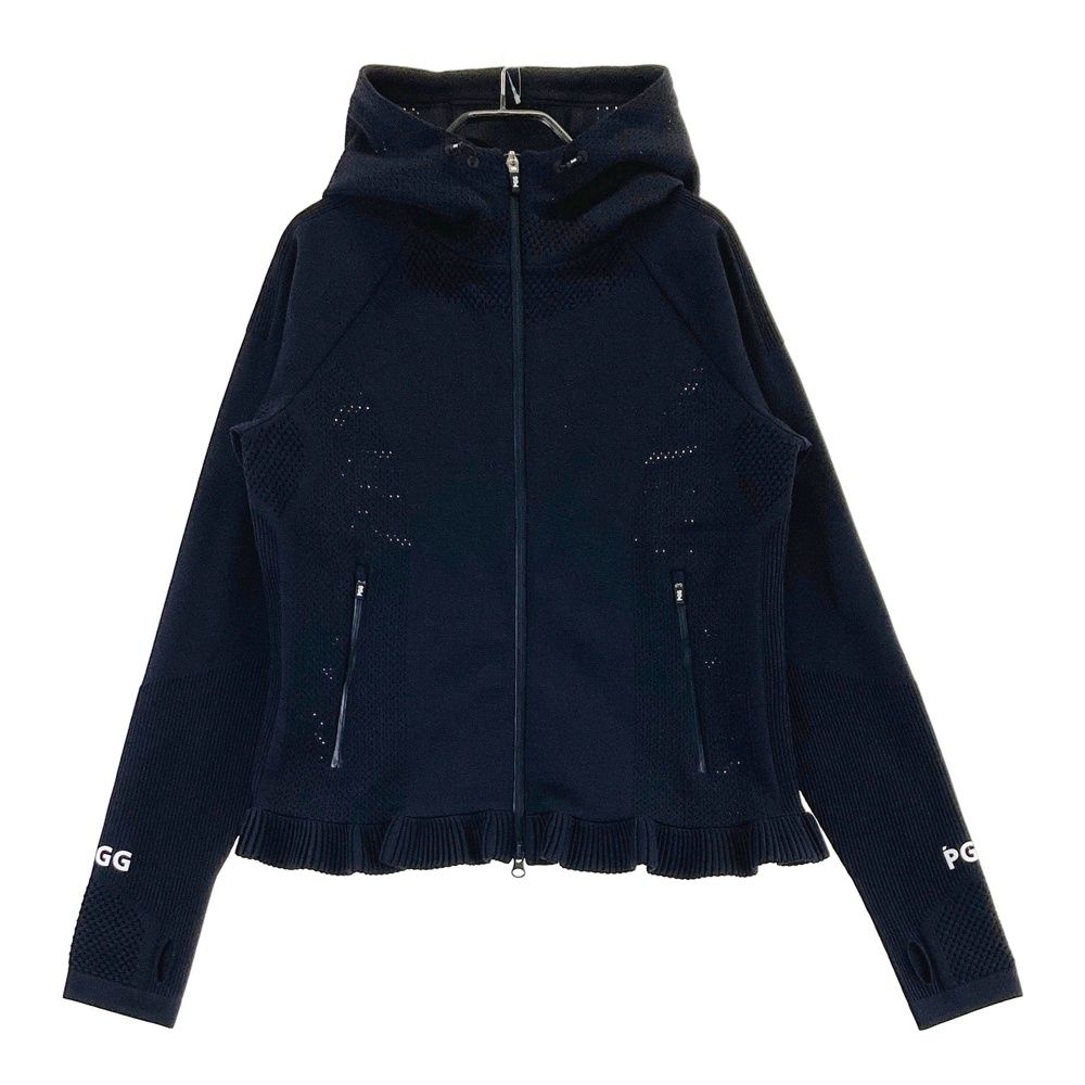 サイズ：1 PGG PEARLY GATES パーリーゲイツ ニット 長袖ジップパーカー ジャケット ネイビー系 [240101694378] ゴルフウェア レディース ストスト