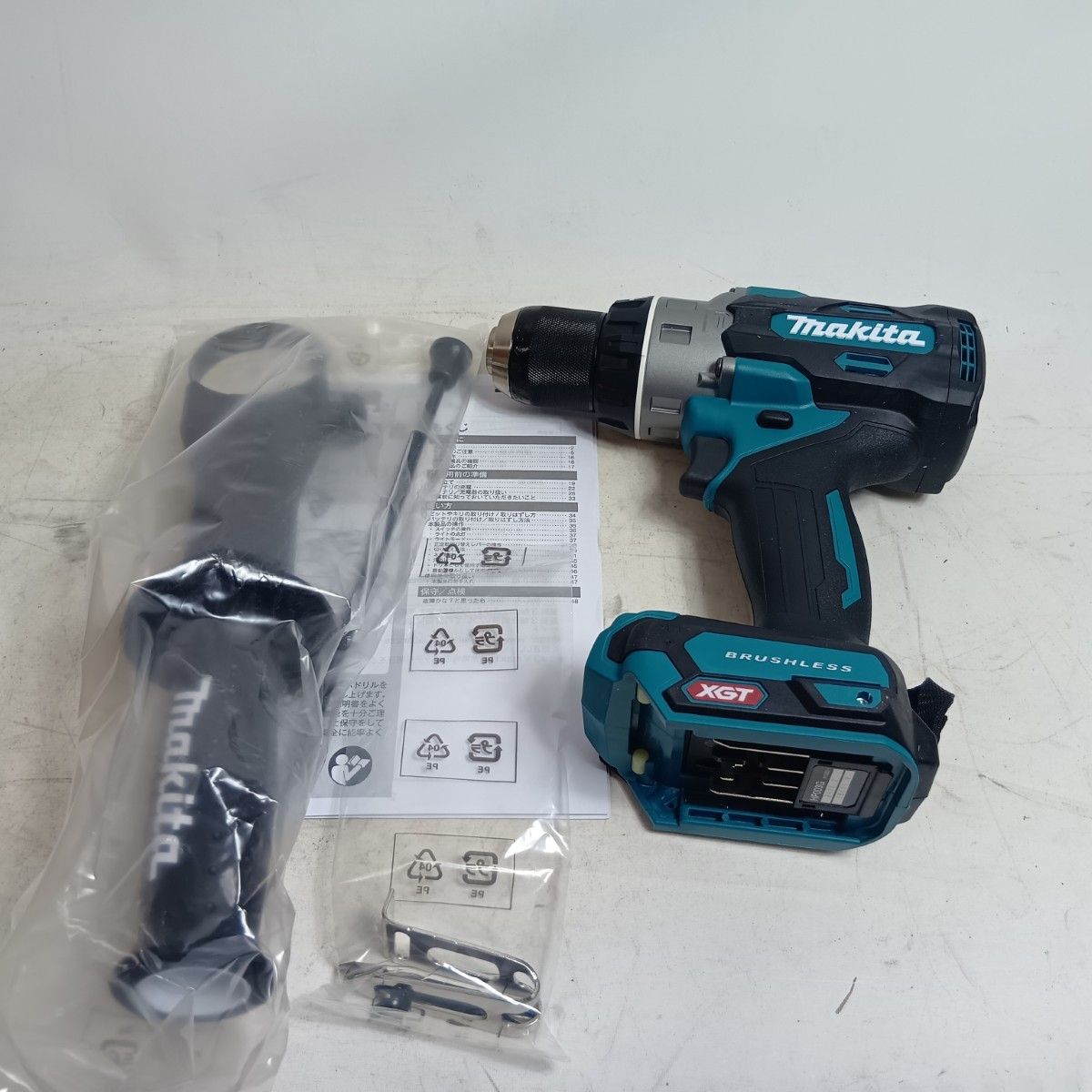 MAKITA マキタ 40v 充電式震動ドライバドリル 取説 箱付 ※バッテリー、充電器無し HP003GZ ブルー