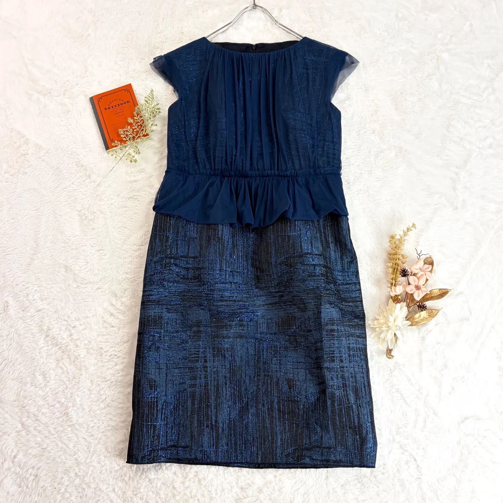 【新品】ランバンコレクション　ドレス　ワンピース 新品 未使用 日本製 定価82,000円 LANVIN COLLECTION ランバン