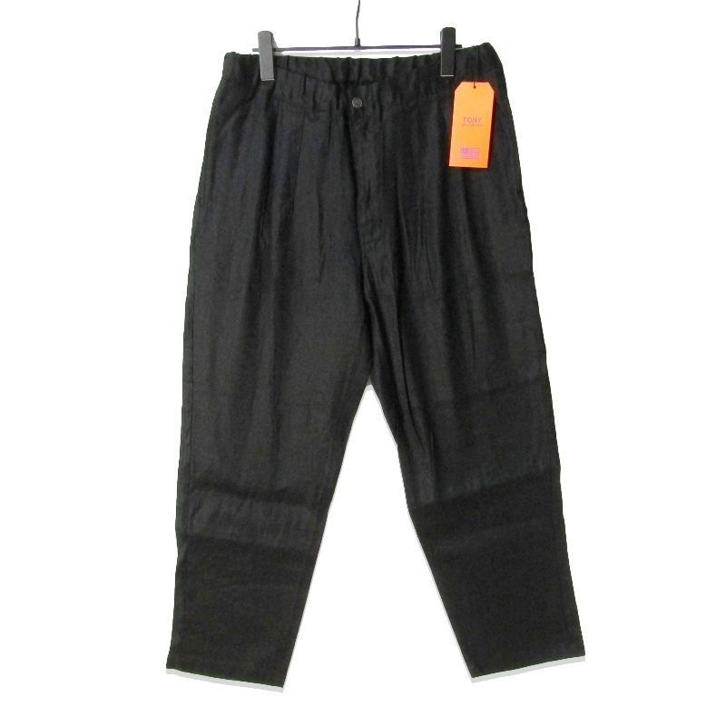 未使用 Tony Taizsun トニータイズサン イージーパンツ 25SP-014 92663 PANTS テーパード ジップフライ ブラック 黒 L 27113688