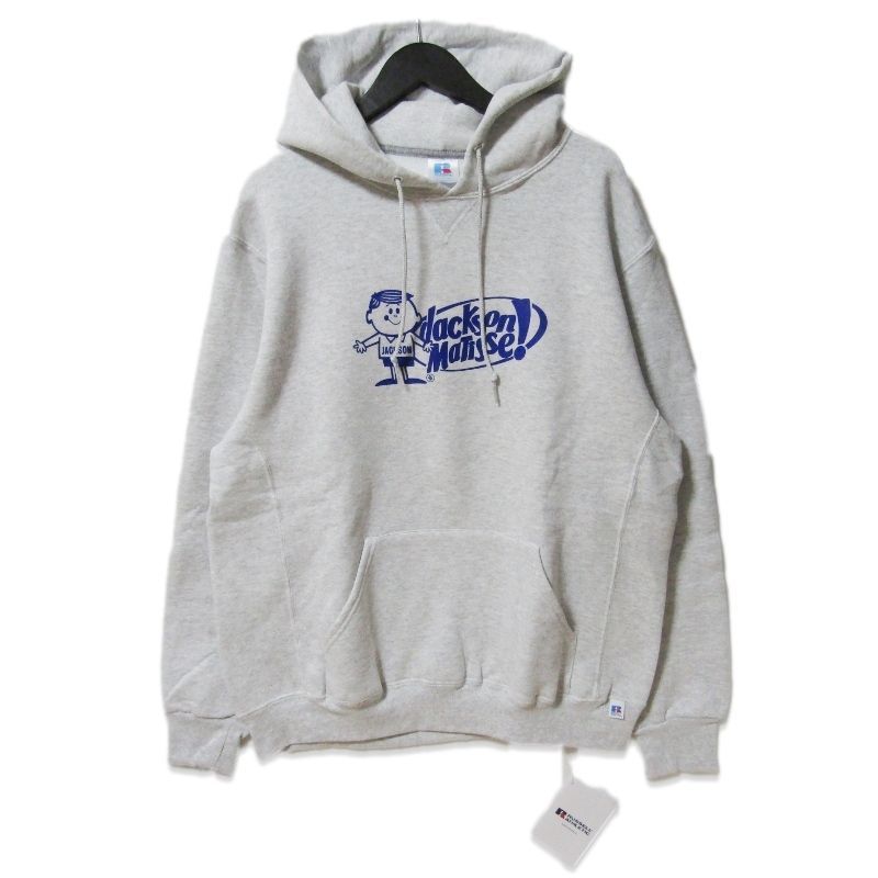 未使用 RUSSELL ATHLETIC × Jackson Matisse ラッセル Jackson Boy Dri-Power Sweat Pullover Hoodie RJM-2515 ASH L 27113676